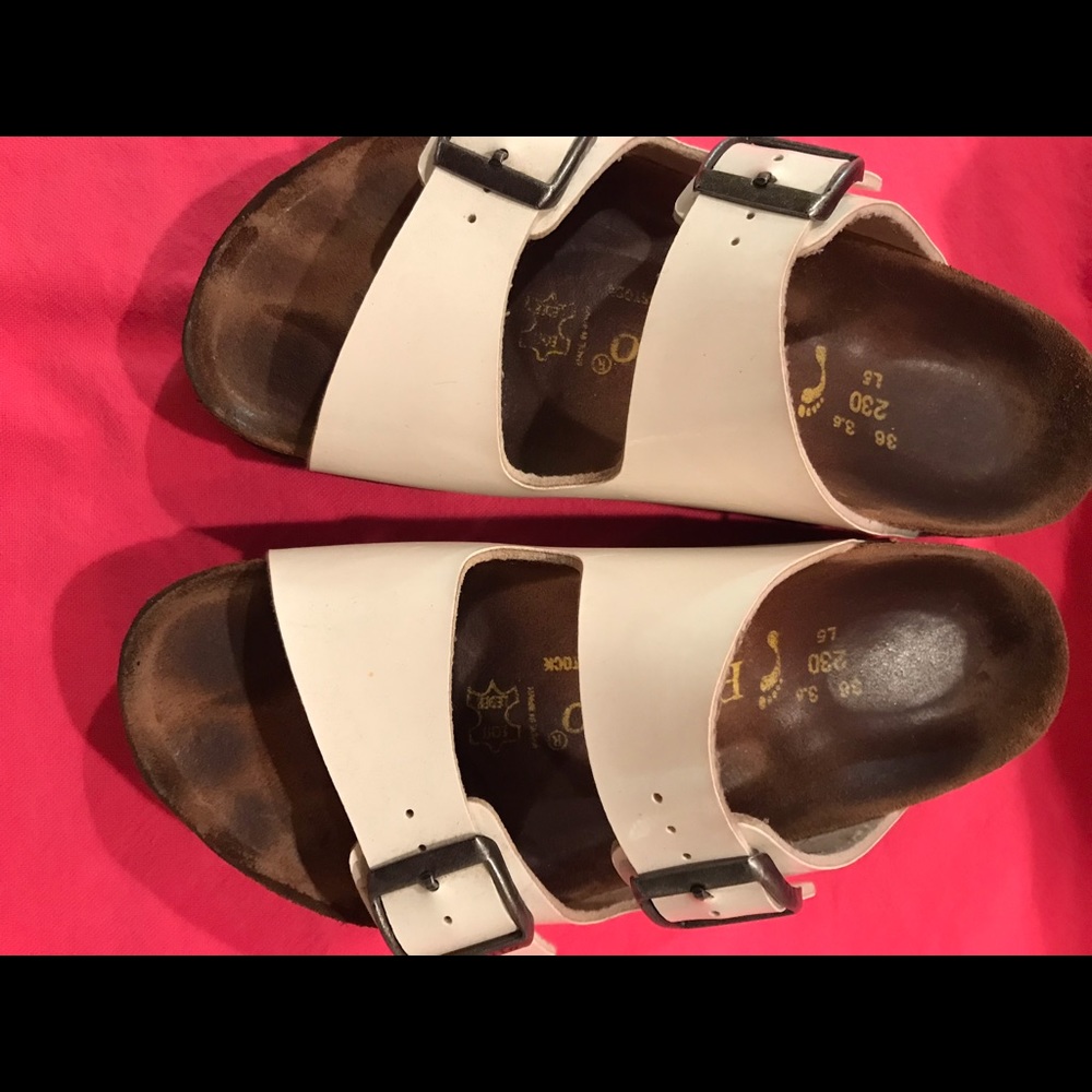 Birkenstock’s White platform sandals